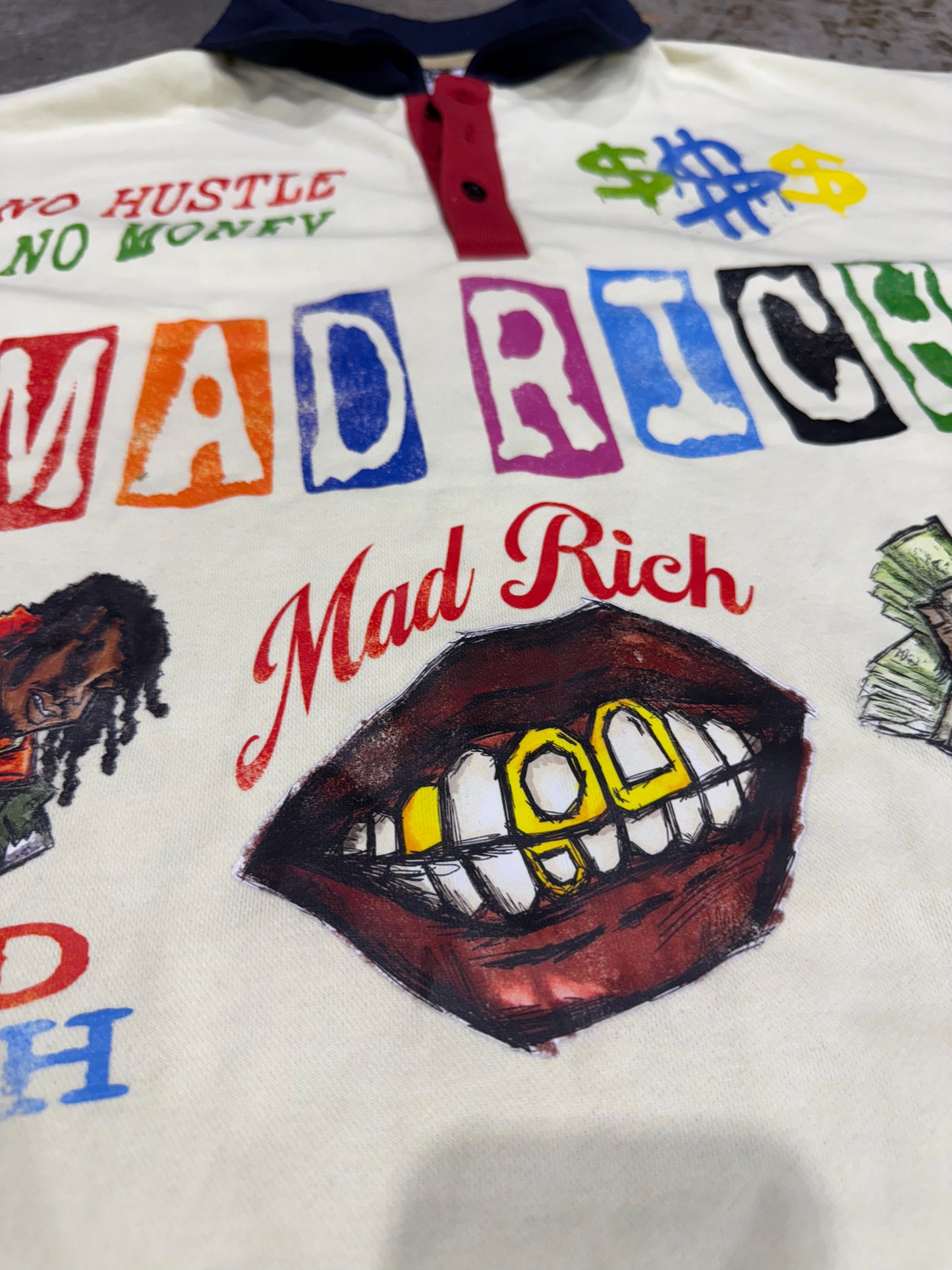 Mad Rich “No Hustle, No Money” Polo