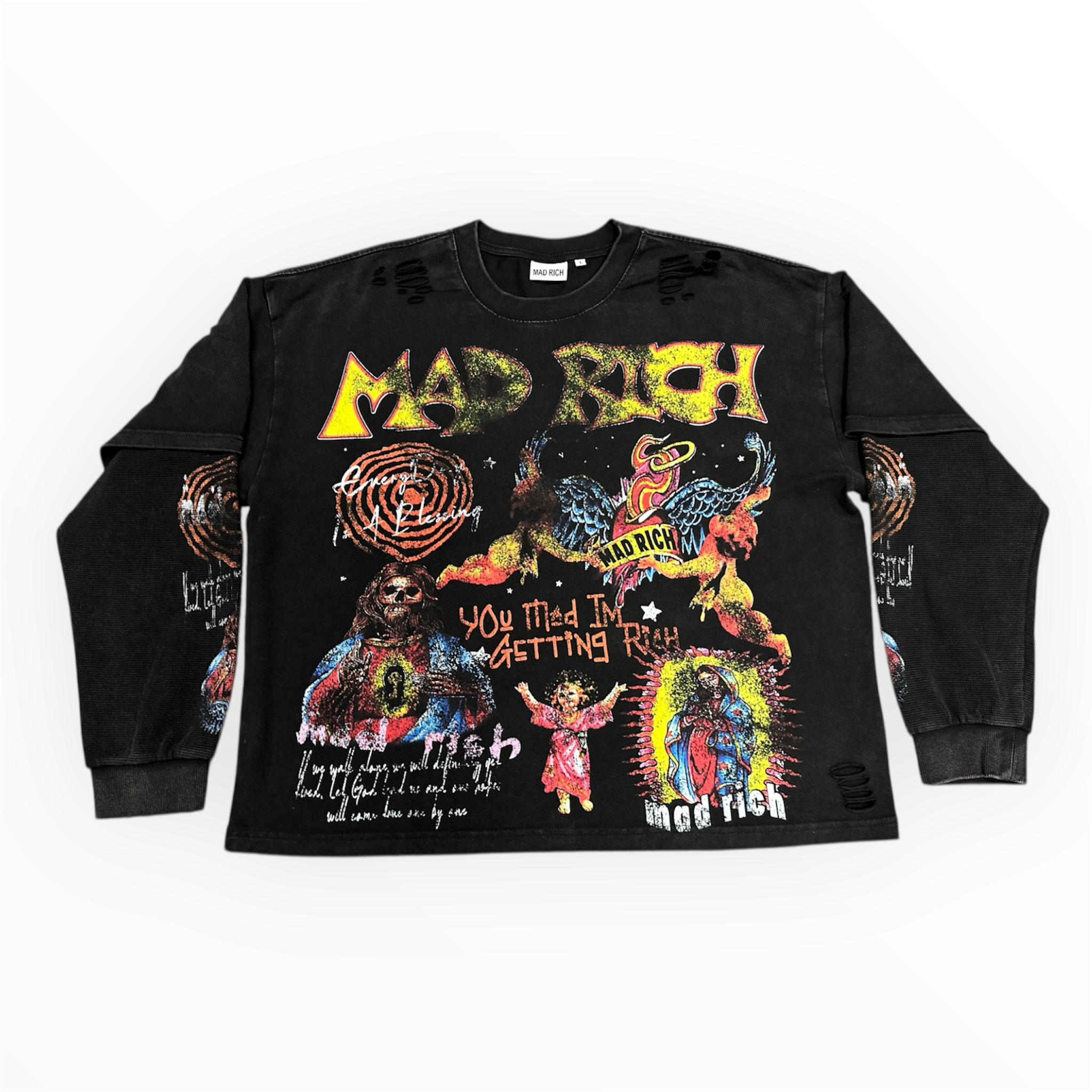 Mad Riches Mad Rich “Rebirth From Riches” Longsleeve – Mad Rich Apparel